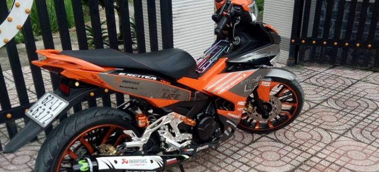 Exciter 150 do kieng nhe nhang cua biker Long An