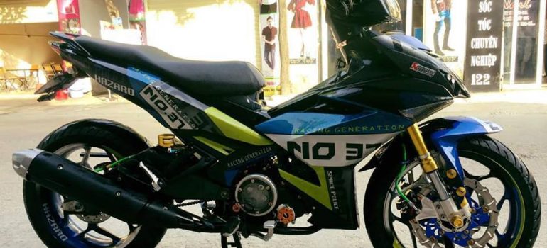 Muon van sac mau tren than the Exciter 150cc voi dan chan bien dang